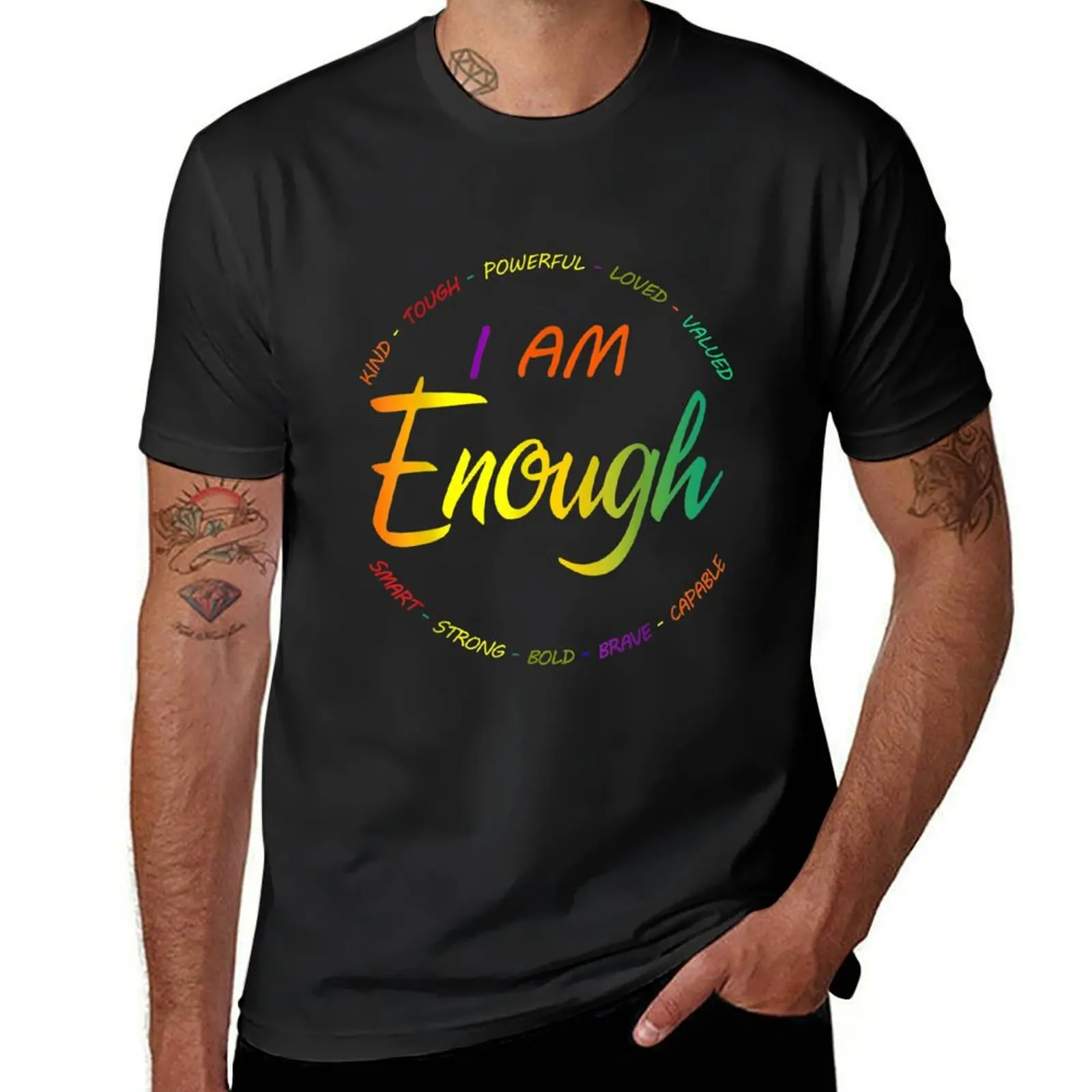 I Am Enough T-Shirt quick drying anime clothes Men's clothing