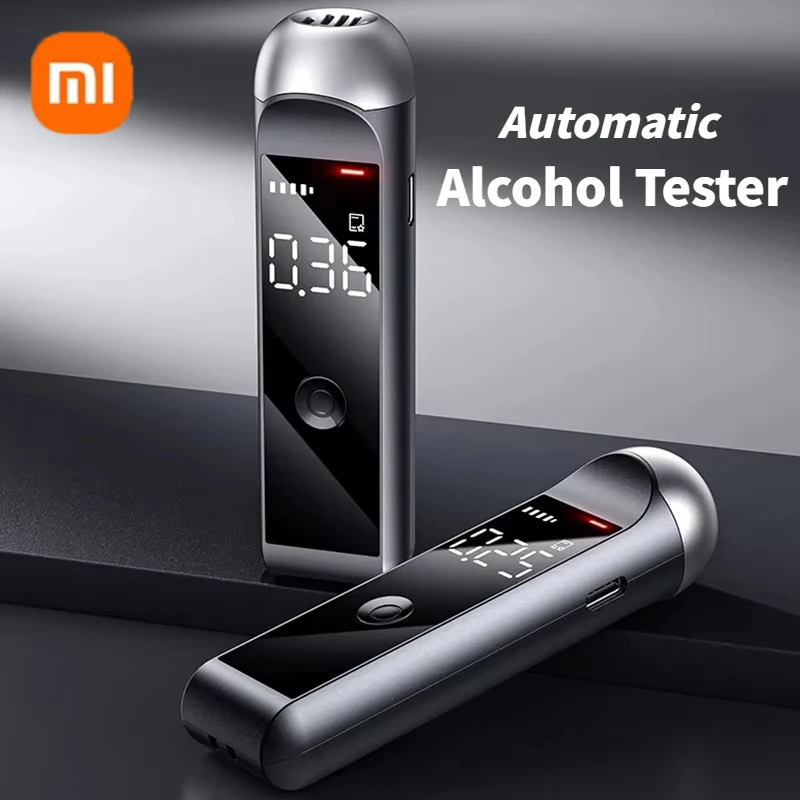 Xiaomi Mijia Automatic Alcohol Tester Professional Breath Alcohol Tester Rechargeable Breathalyzer Alcohol Test Tools New