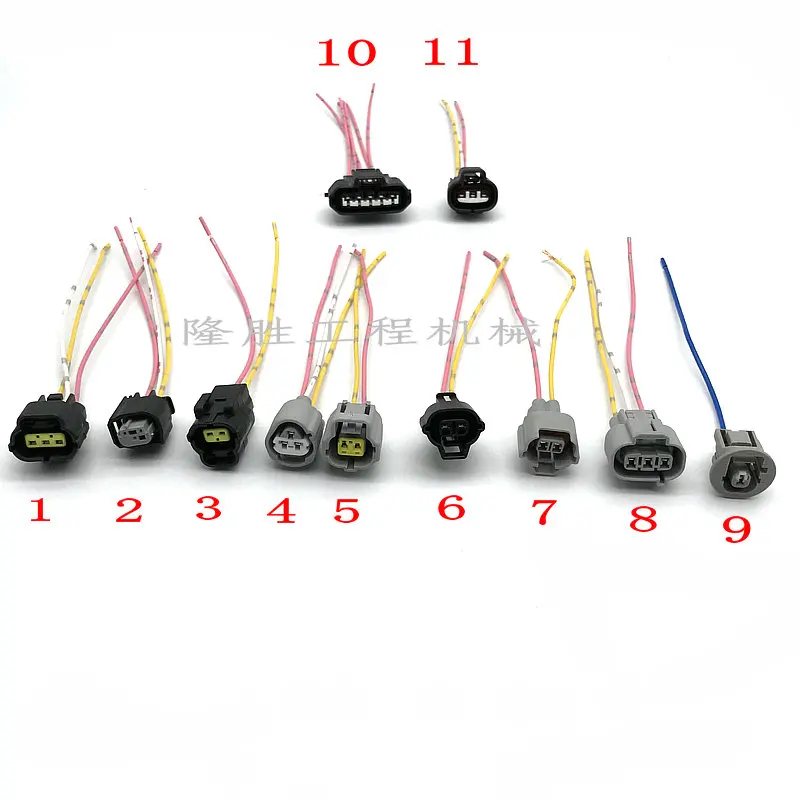 Kobelco excavator harness plug,SK200-8 SK140 SK350 valve solenoid sensor press wiring plug,scv  plug