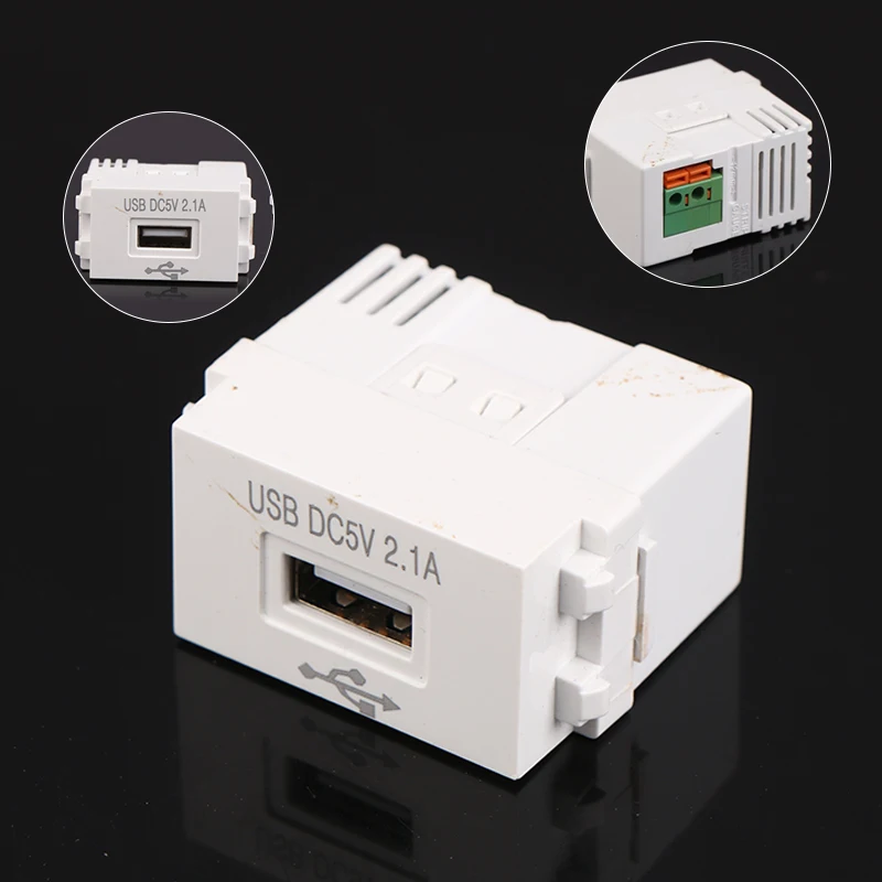 Mobile Phone Charging Panel USB Power Module 220V Socket 5V Transformer 2.1A USB Charging Power Socket Switching Adapter