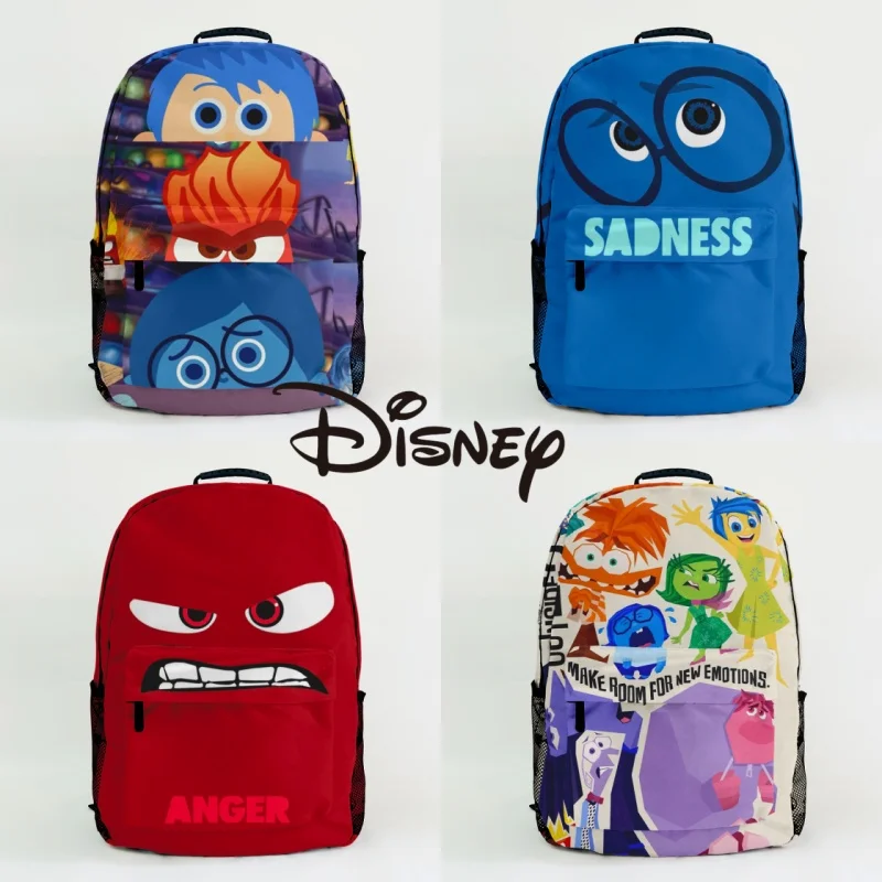 

Disney Inside Out 2 Backpacks Anime Cartoon Printed Shoulders Bag Back To School Gifts Large Book Bag Rucksack Children Anime