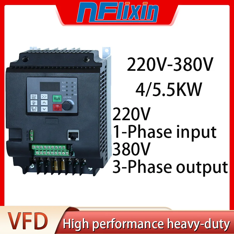 

VFD Variable Frequency Drive Converter inverter 220v to 380v 2kw 4kw 5.5kw 7.5kw 11kw Motor Speed ​​​​​​Controller