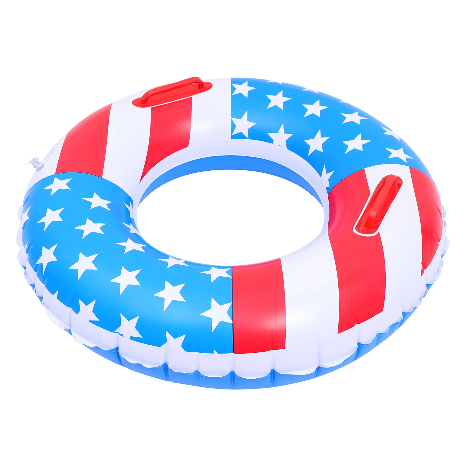

Flag Swimming Ring Star Floating Toy for Independence Day Summer Pool Adults American