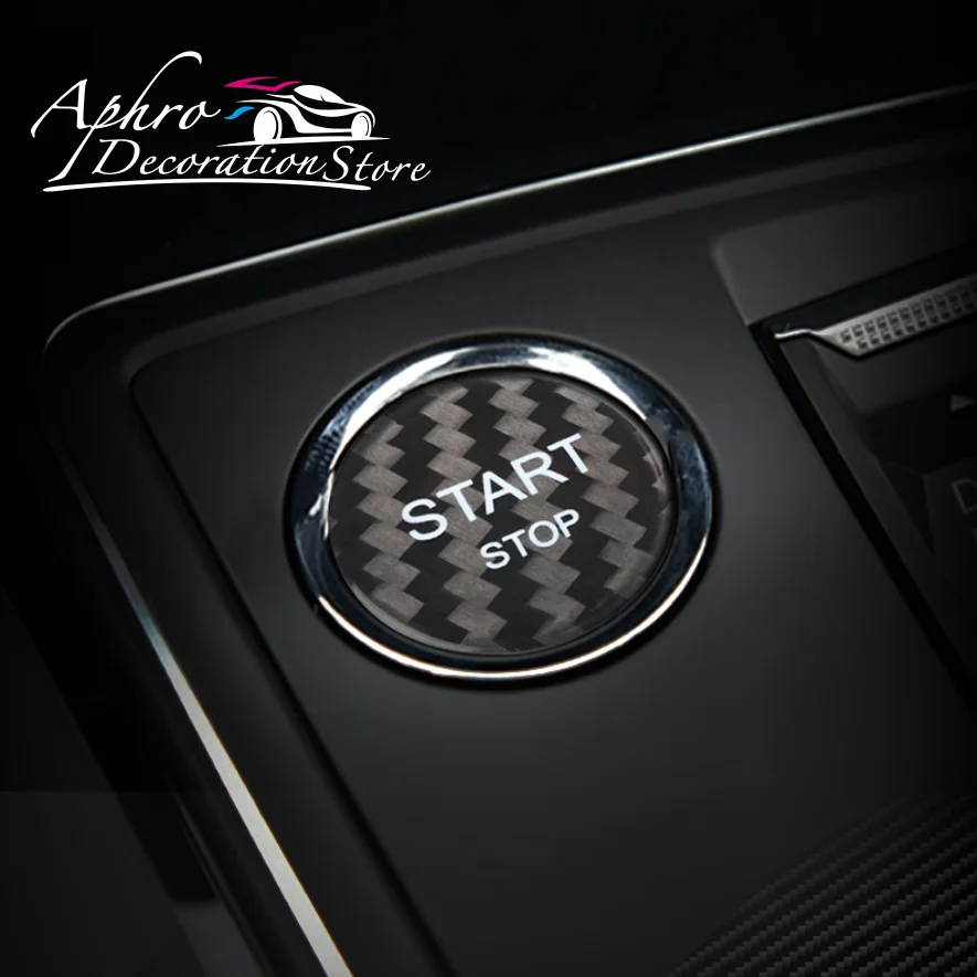 Carbon Fiber Start Stop Switch Car Engine Button Sequins Sticker Trim For Peugeot 408 308S 508 C4L 4008 5008 508L DS5 DS4 DS6