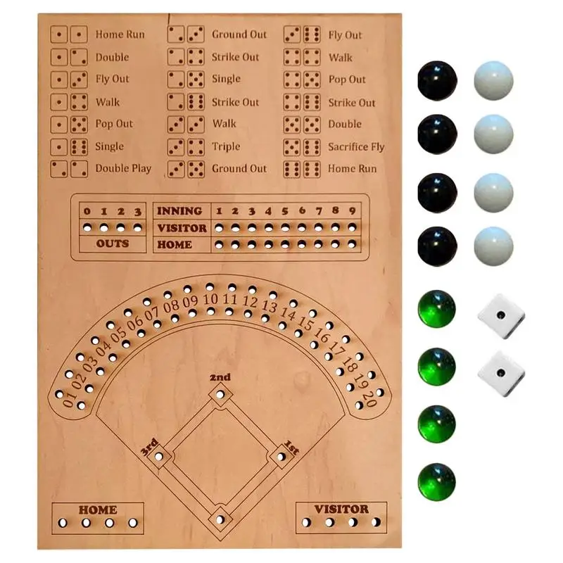 New Baseball Dice Board Game Interactive Double Battle Table Game Fun Sports Toy For Adults Kids Party Props