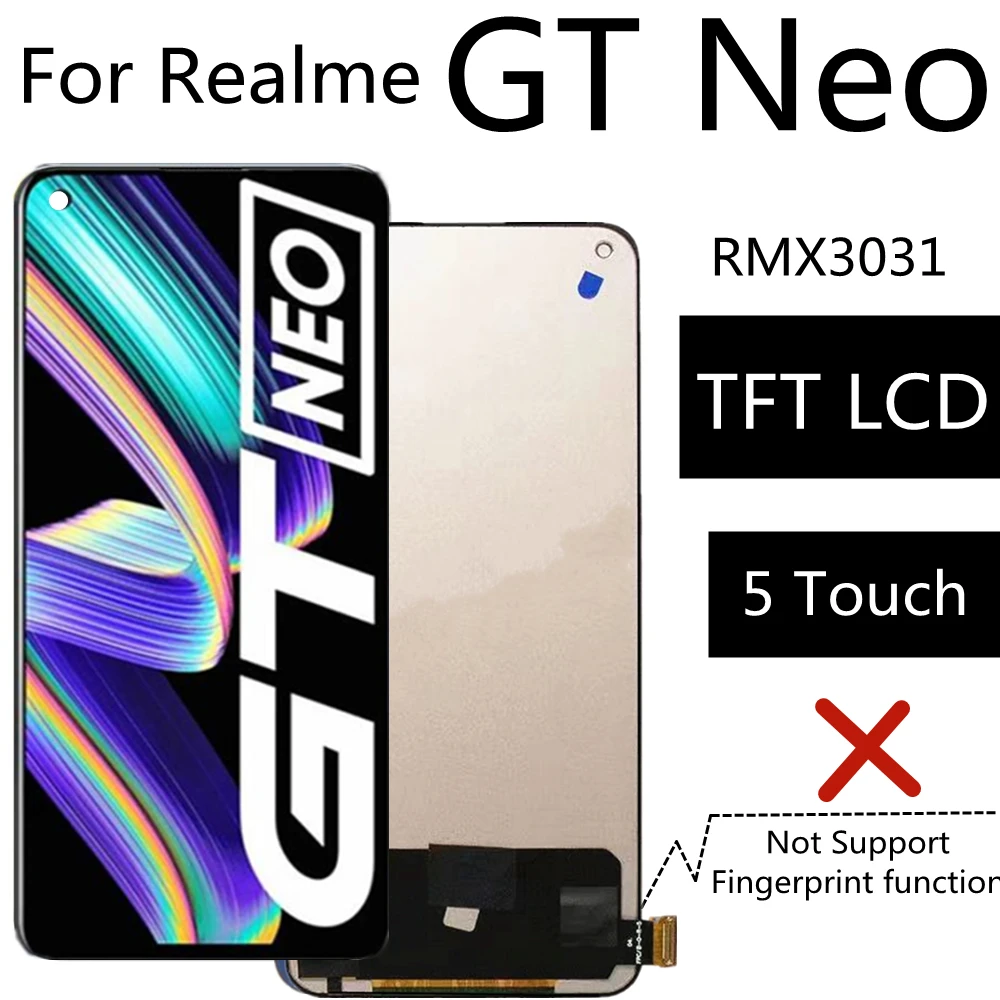 6.43  TFT LCD  For Realme GT Neo RMX3031 LCD Display Touch Screen Assembly Replacement Accessory