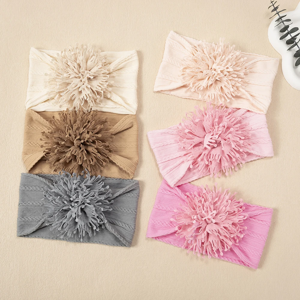 Baby Girls Headband Big Flowers Head Wrap Soft Elastic Nylon Girls Hairbands Children Turban Hair Accessories for Newborn Infant