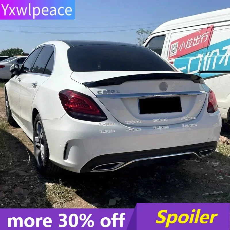 

For Mercedes W205 4Door 2015-2019 Spoiler C180 C200 C250 C300 C350 C400 C450 C220 Carlson Style ABS Rear Trunk Lip Spoiler