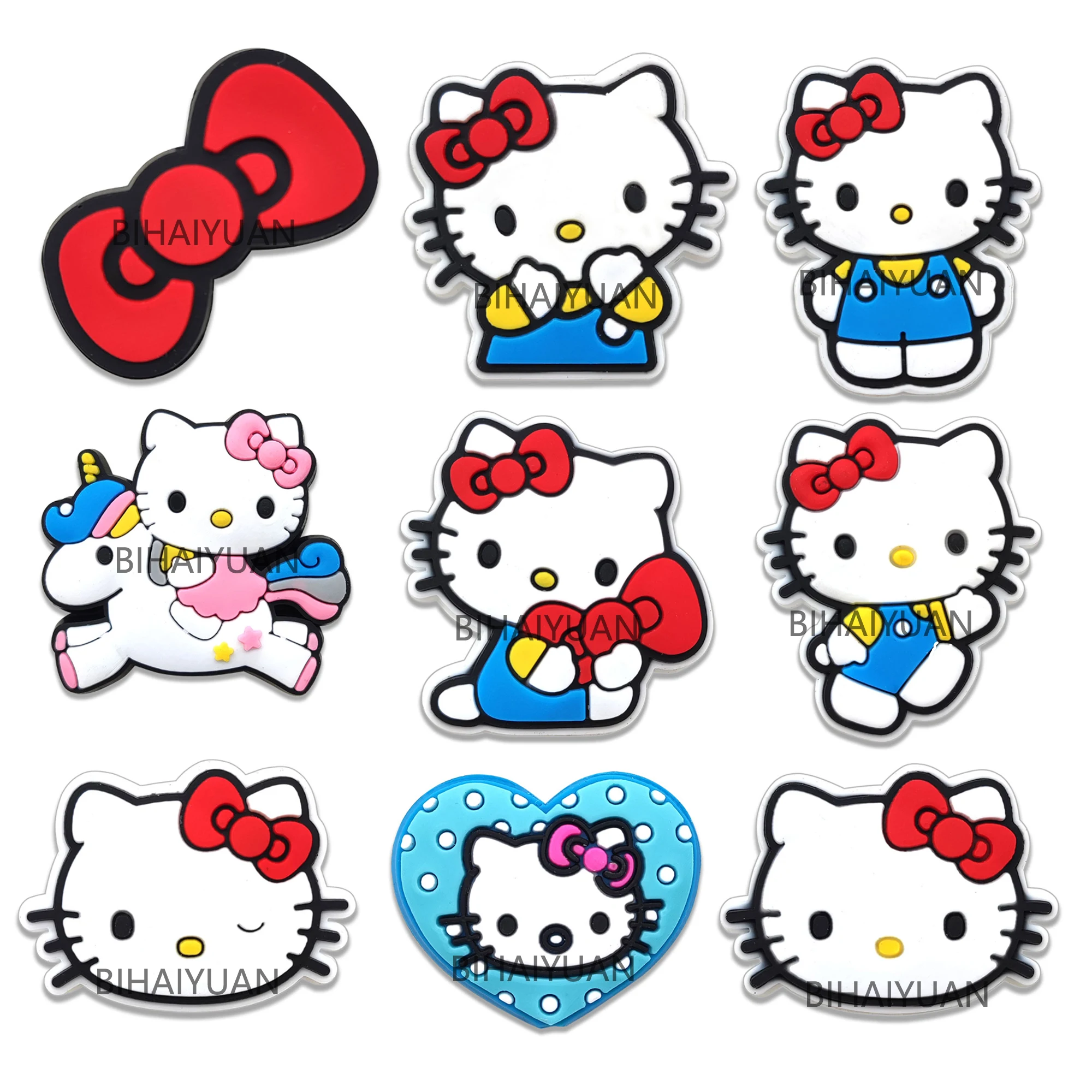 5pcs cartoon PVC Hello kitty Kuromi Focal Beads for DIY bracelet necklace anklet pen Accessories