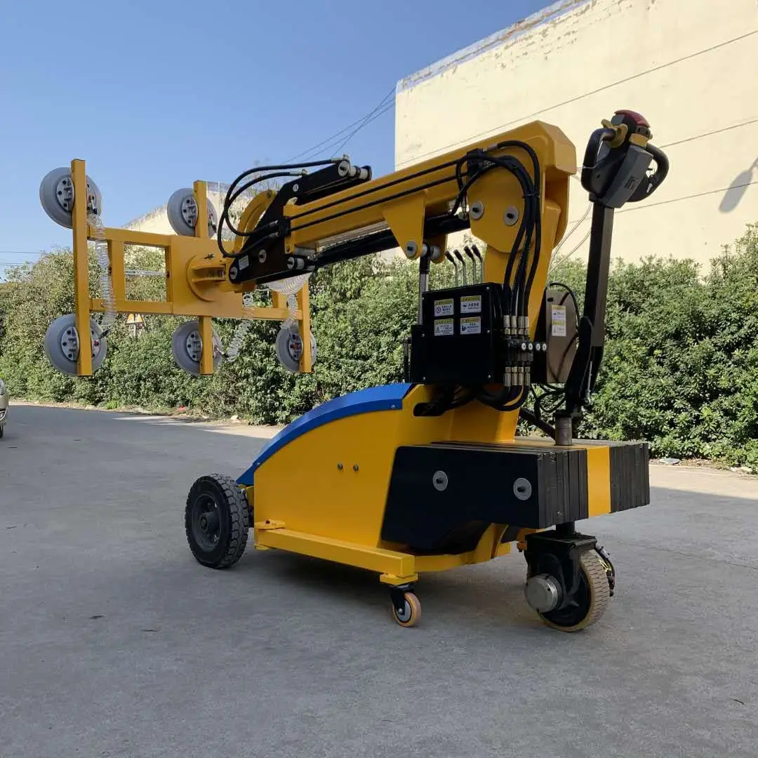 Robot for Installing Glass Panels Electric Vacuum Lifter for Windows Smart Glazing Machine Mobile Marble Slab Installer