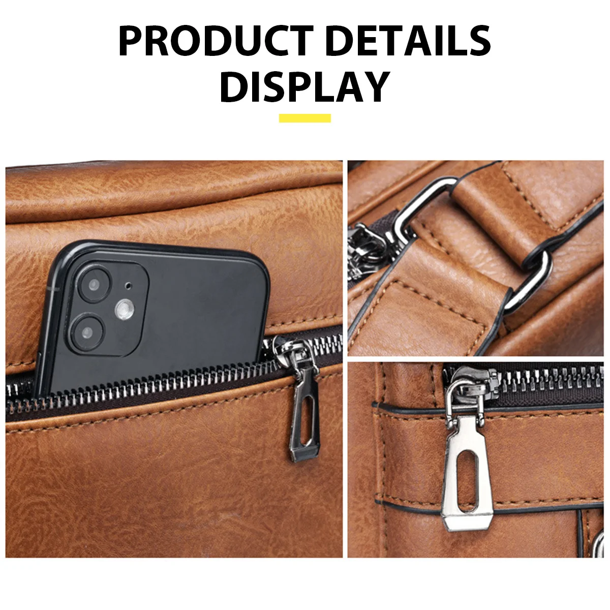 Brand Men Shoulder Bag for 9.7" ipad Men PU Leather Flaps Men's Crossbody Bags Business Flap Male Solid Messenger Bag Travel Bag