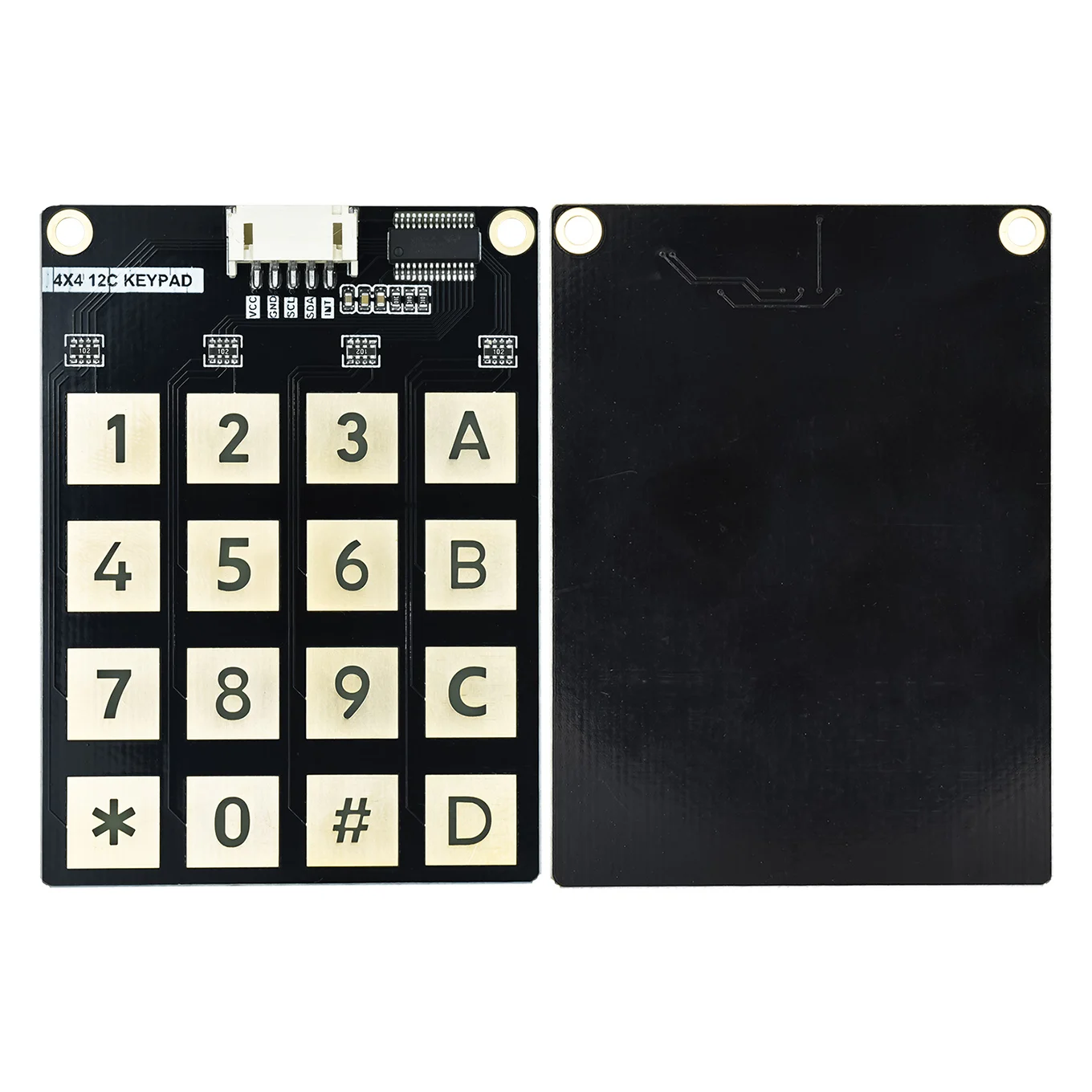 4X4 matrix keyboard 16 key capacitive touch button I2C communication with touch detection