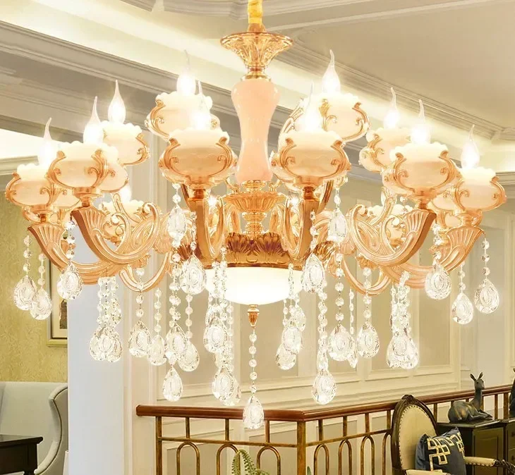 Candle lamp, nail shop, Nordic air jade room, zinc alloy barber shop, crystal chandelier
