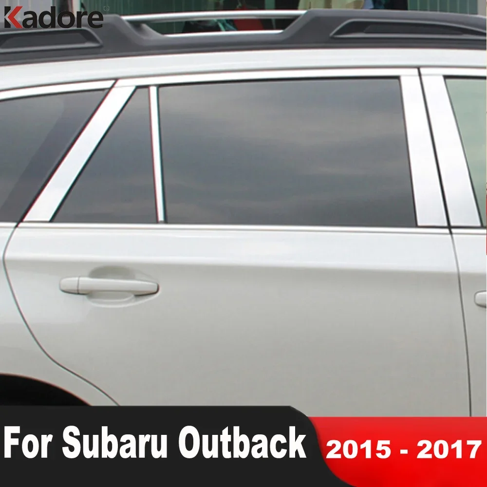 

Window Center Pillar Cover Trim For Subaru Outback 2015 2016 2017 Steel Car Windows Middle B C Pillars Post Strip Accessories