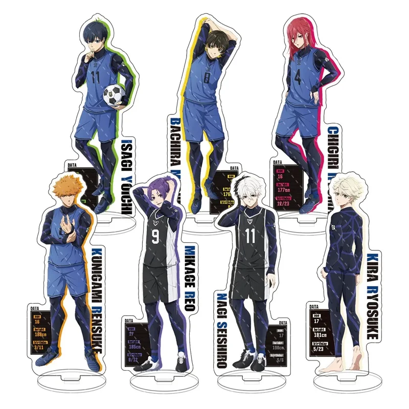 Anime Blue Lock Acrylic Stand Football Player Model Plate Chigiri Hyouma Isagi Yoichi Bachira Meguru 15cm Standing Board