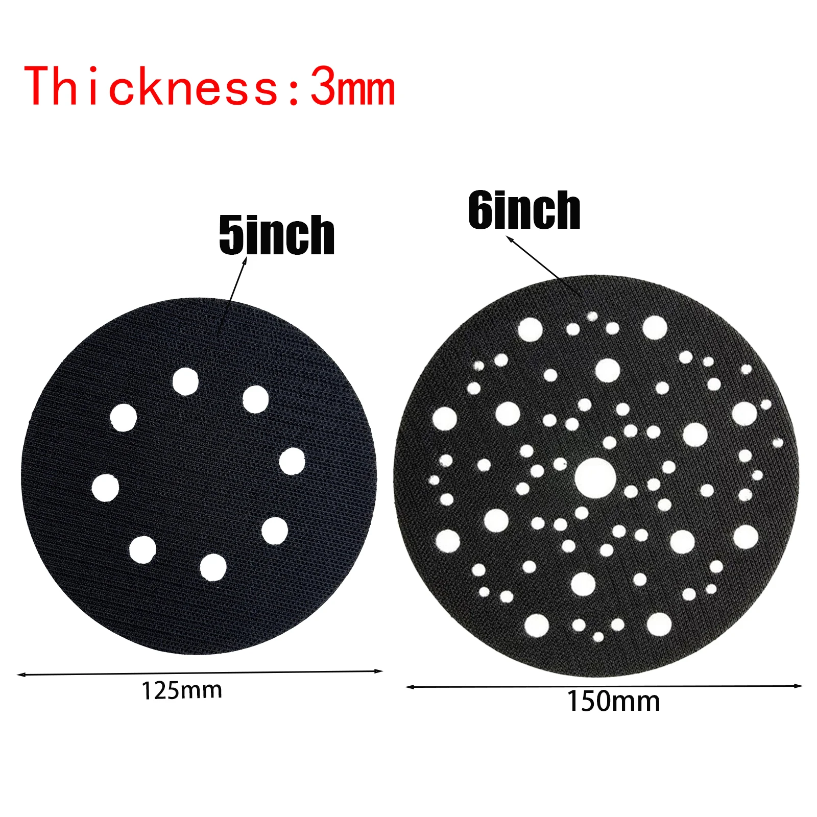 Ultra-thin 3mm Surface Protection Interface Pad for Sanding Pads and Hook&Loop Sanding Discs