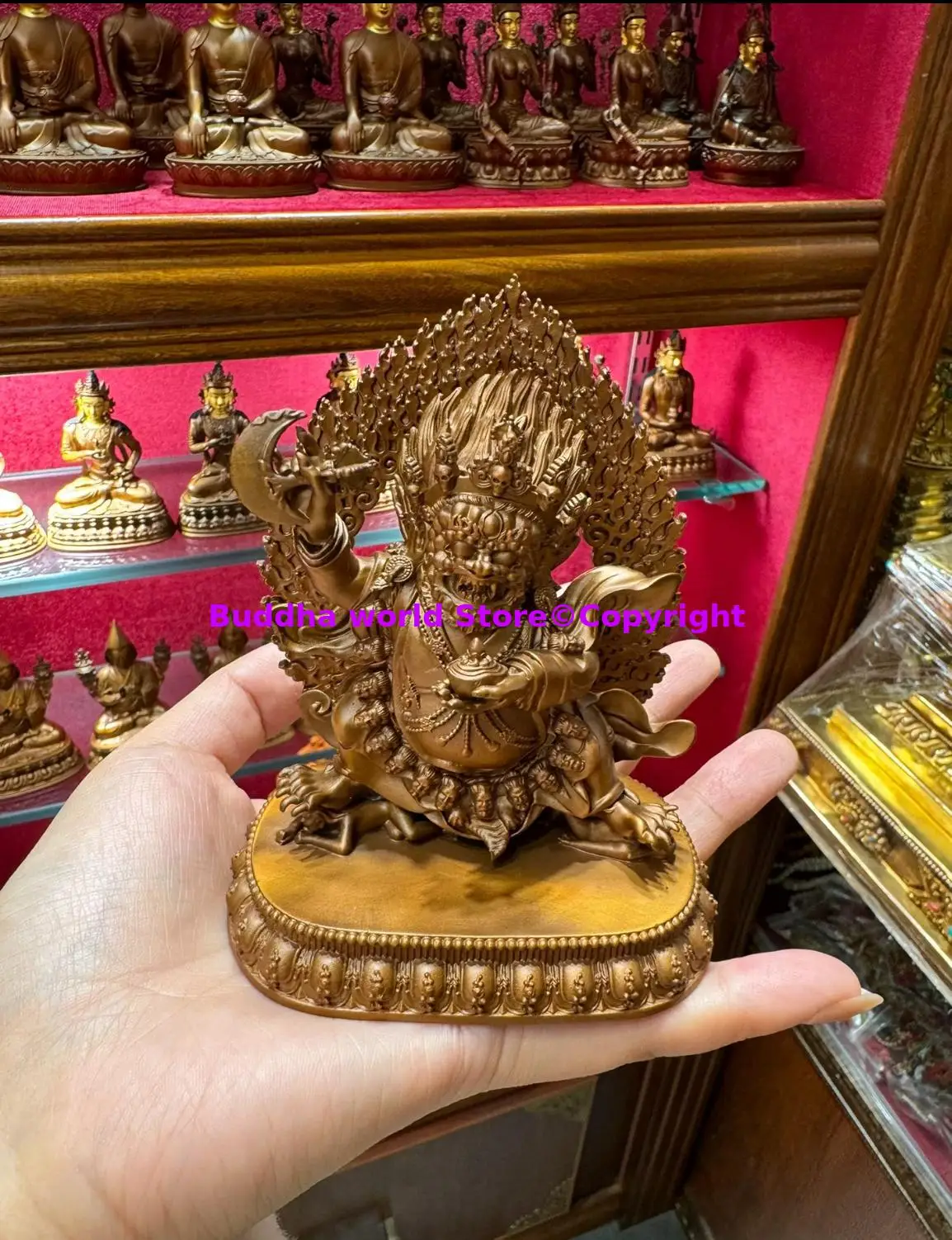 tibet buddhist altar supplies high quality Mahakala Exorcism buddha statue COPPER HOME family temple buddhist worship