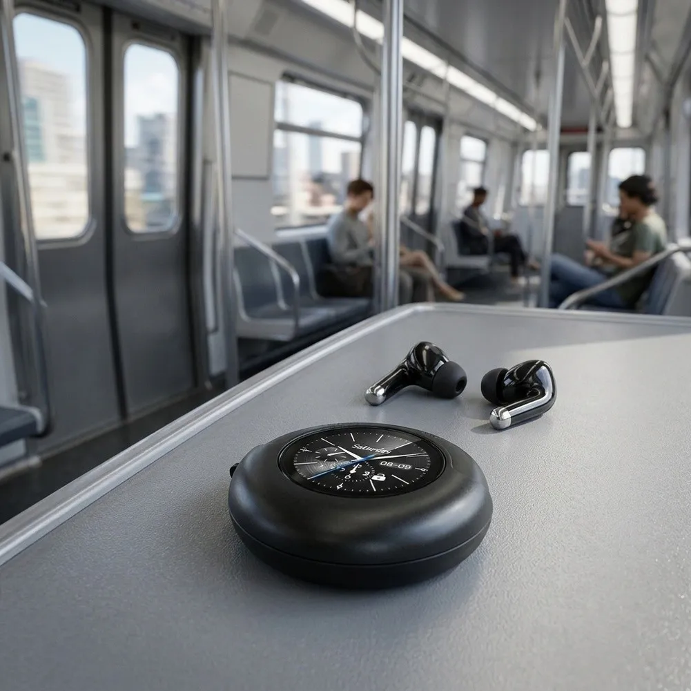 For TWS Wireless Earbuds With Touchscreen Case Long Battery-life Noise Cancelling In Ear Headphones For Sports & Meeting