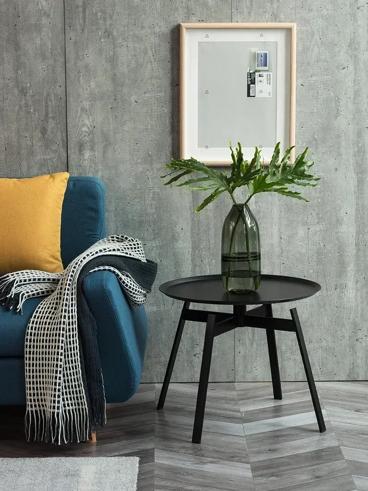 Nordic Sofa Edge, Iron Art, Modern and Simple Small Round, Movable Edge, Small Tea Table