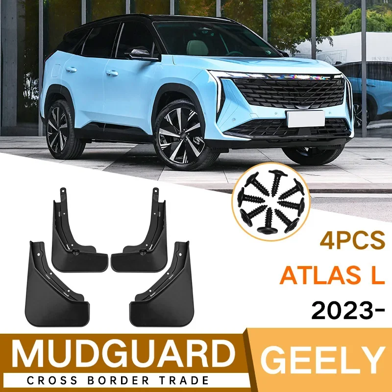 

For Geely Atlas L 2023 black car mudguard Reduce dust Resist tire dirt car accessories tools