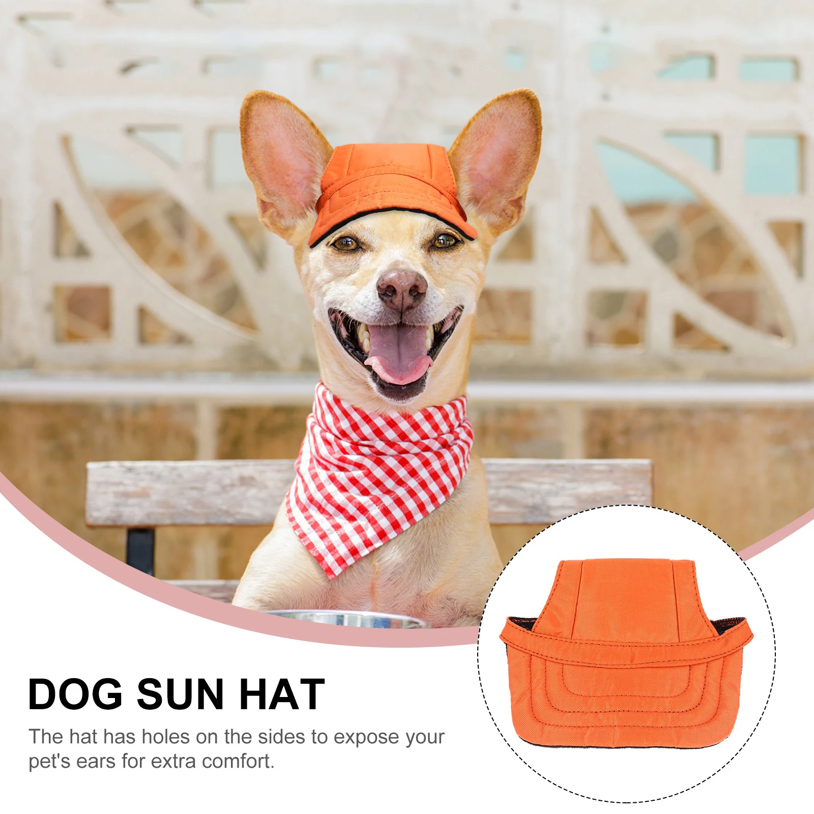 

Pet Baseball For Small Dog Cat Canvas Sun Protection Hat Outdoor Travel Beach Party Ear Holes Design Sun Proof Hat For Pet