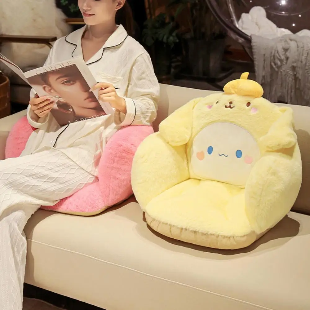 Sanrioed Hello Kitty Plush Sofa Cushion Kawaii Cinnamoroll Kuromi Anime Seat Back Soft Dormitory Office Girl Heart Birthday Gift