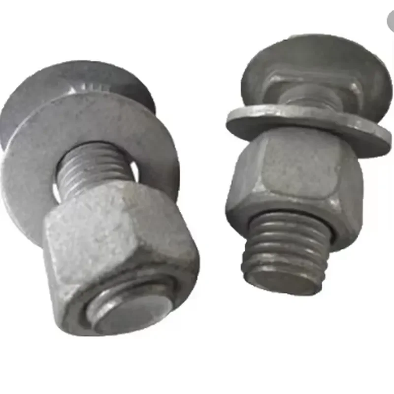 HDG Hot Dipped Galvanised Round Head Guardrail Splice Bolt and Nut