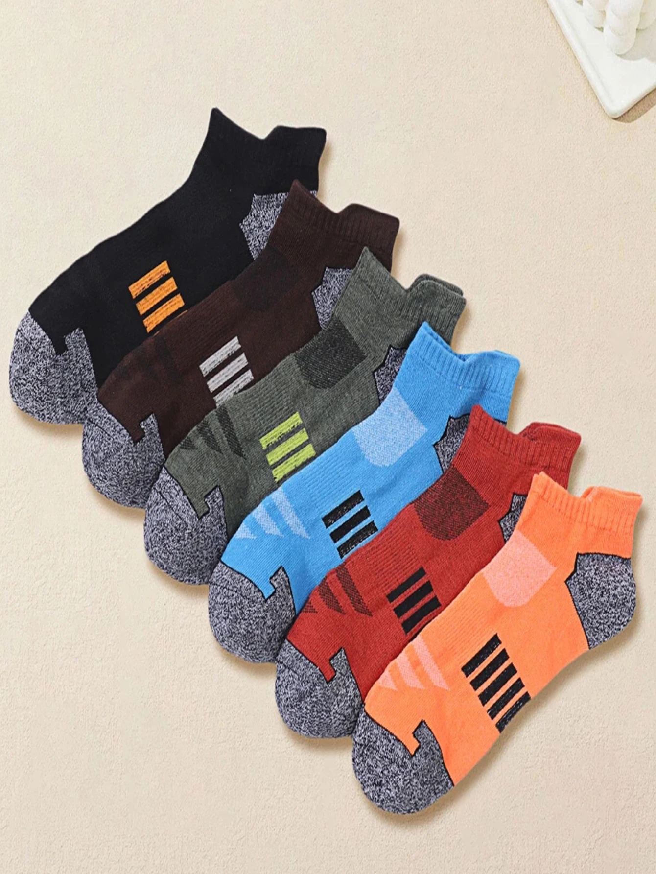 6/12 Paar schweißabsorbierende und atmungsaktive, dünne Herren-Sportsocken aus Mesh, lässig, bequem, rutschfest, verschleißfest, Herrensocken – Detail 10
