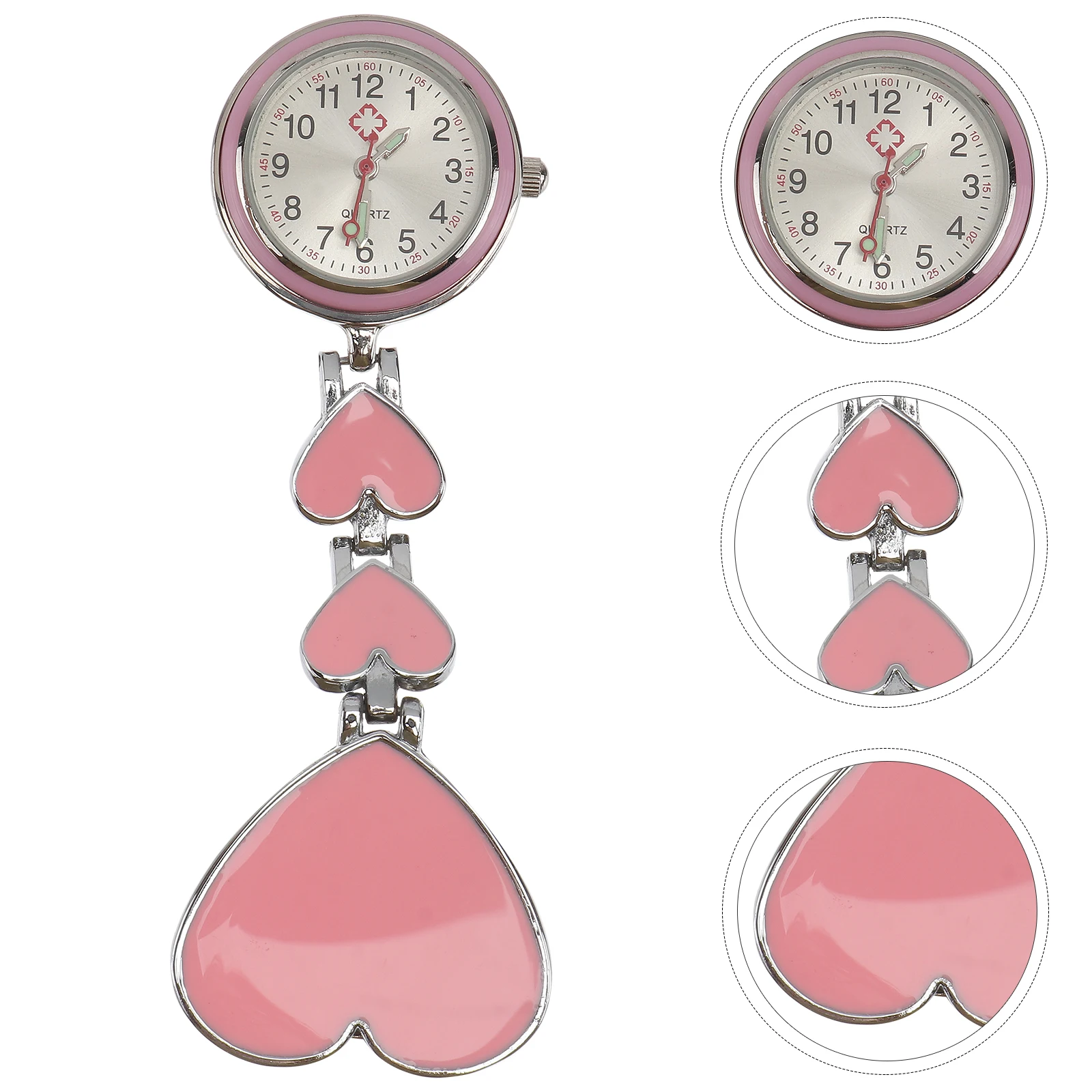 1pc forma d'amore professionale durevole portatile infermiera orologio da tasca orologio da tasca per le donne regalo di studio di moda