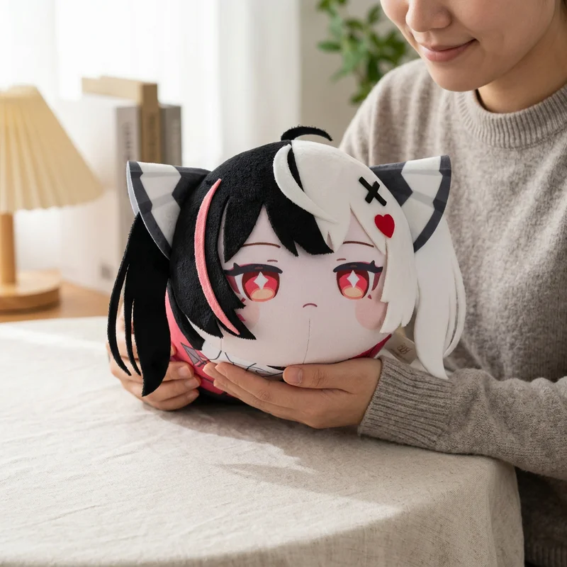 New Anime Plush Doll Stuffed Game Character Plush Toy Soft Collectible Round Cushion Home Decoration Gift For Anime Game Fans