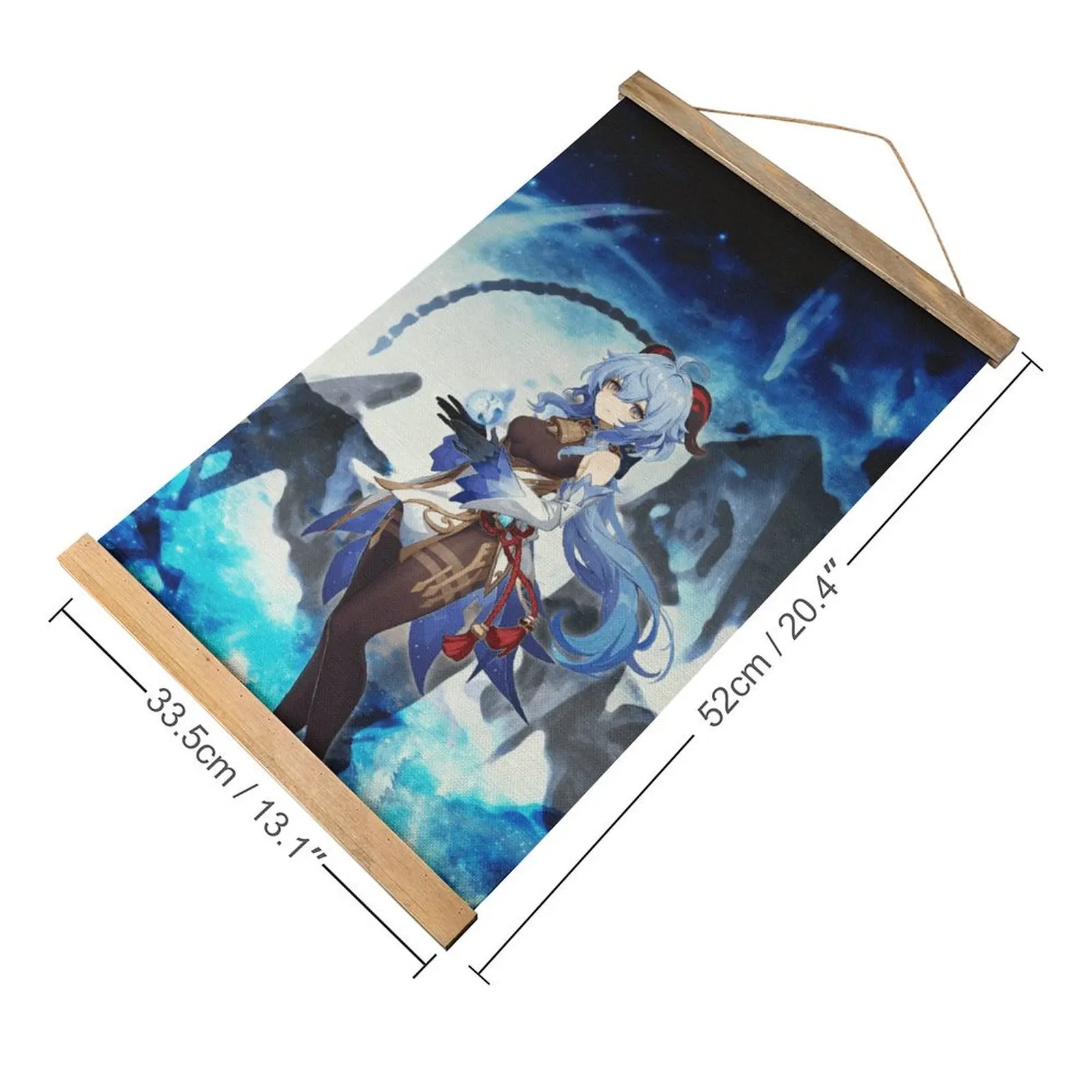 Funny 《Ganyu》 Genshin Impact  Plenilune Gaze Samsung Canvas Hanging Picture Wall Decoration Joke Hotel   Picture Style Decorate