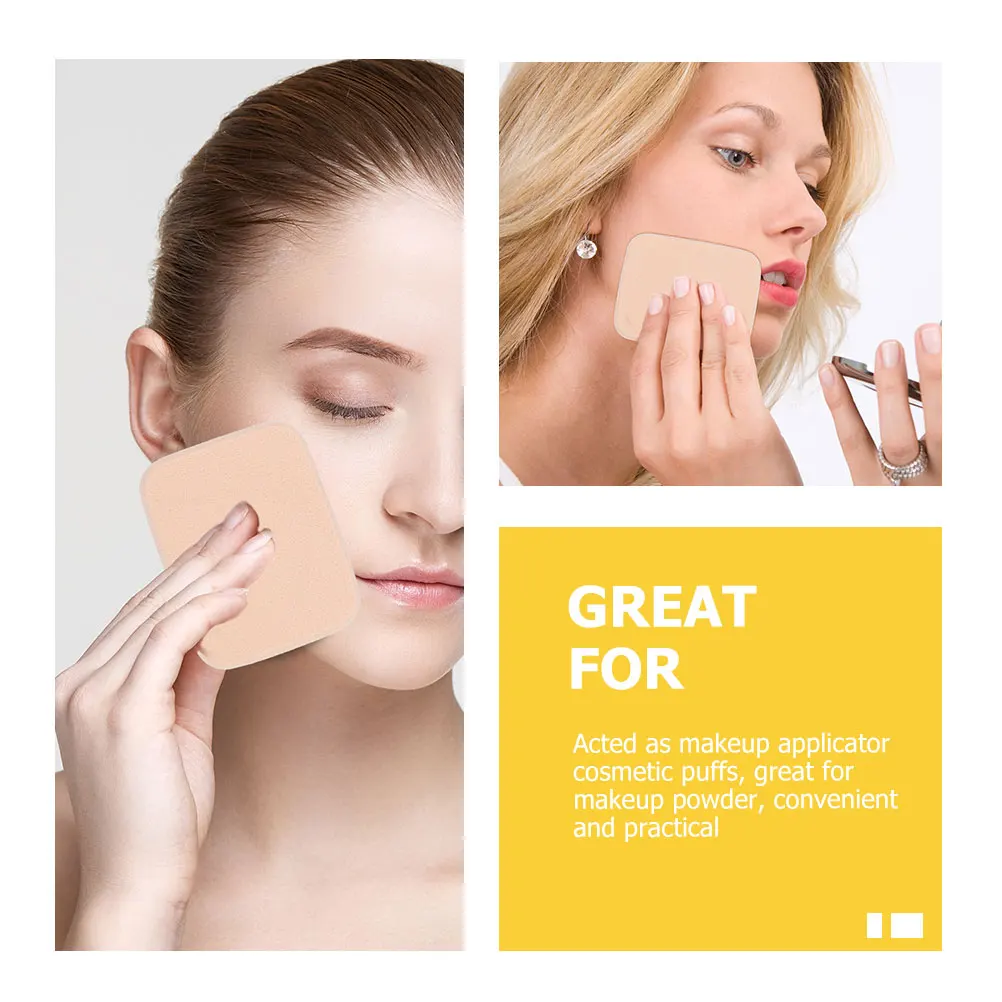2 juegos de almohadillas de maquillaje en polvo suelto Puff belleza cuña esponjas de algodón cara pequeña señorita