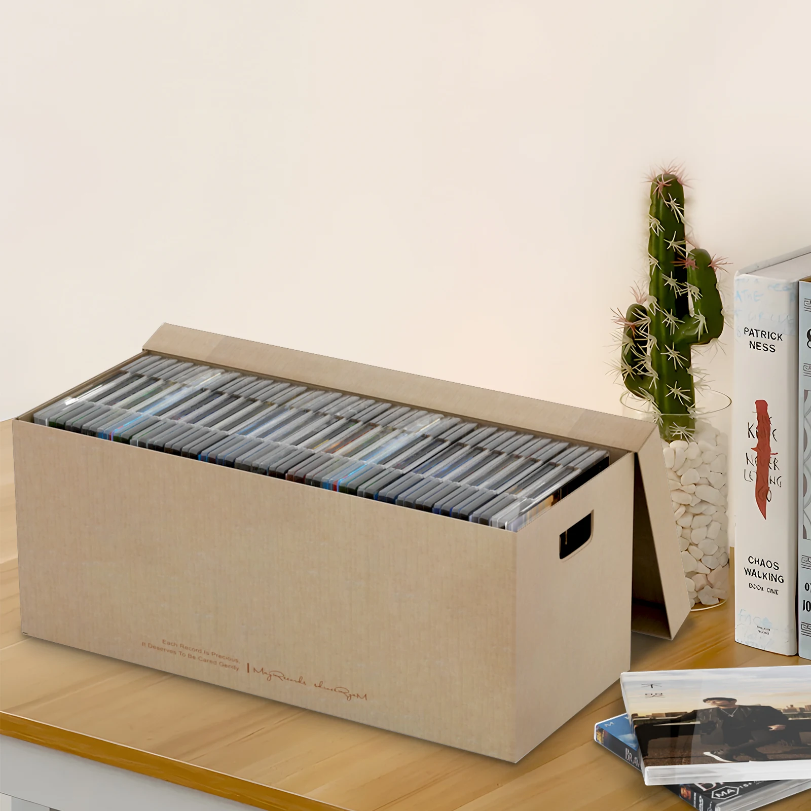 Caixa de armazenamento de disco de cd/dvd, suporte de armazenamento que economiza espaço para escritório doméstico, caixa ambiental, organizador de cd/dvd