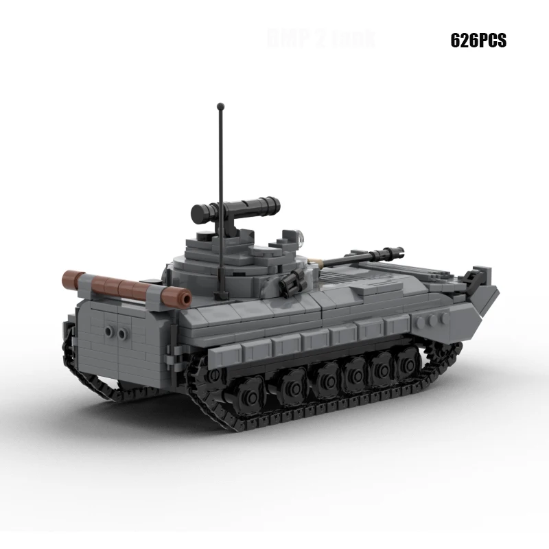 รถทหาร Series BMP 2 ถัง Building Block DIY รุ่นปริศนาอิฐของเล่นการศึกษาคอลเลกชัน Expert Xmas ของขวัญ 626PCS