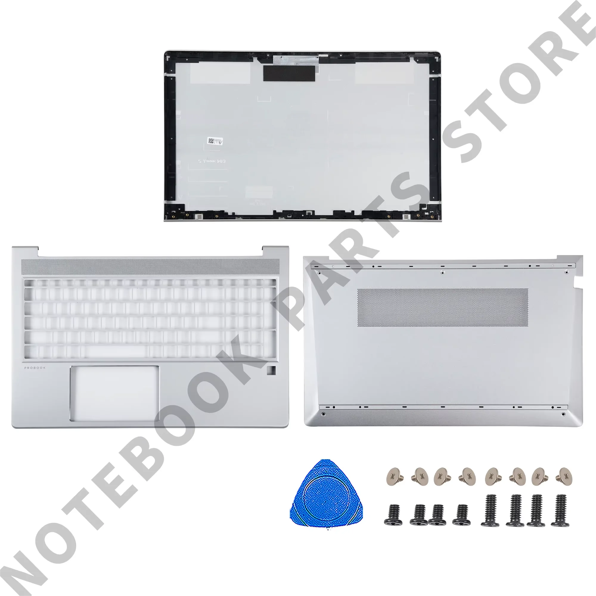 

Новая часть для Probook 450 G8 450 G9 455R G8 455 G8/G9 HSN-Q32C-5, задняя крышка ЖК-дисплея, упор для рук, нижняя часть корпуса 4BX8STATP40, серебристая замена