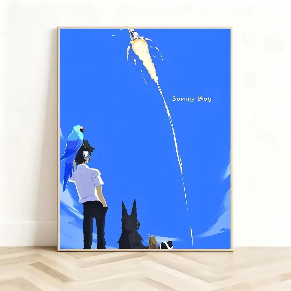 anime surreal S-Sonny Boy Poster Classic Self-Adhesive PP Wall Sticker for Living Room Bar Decor Gift