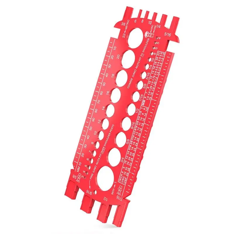 Bolt Gauge (Metric And SAE),Bolt Sizer For Quickly Sizing Nuts And Bolts, Plastic Bolt Measuring Tool,Thread Gauge-AT36