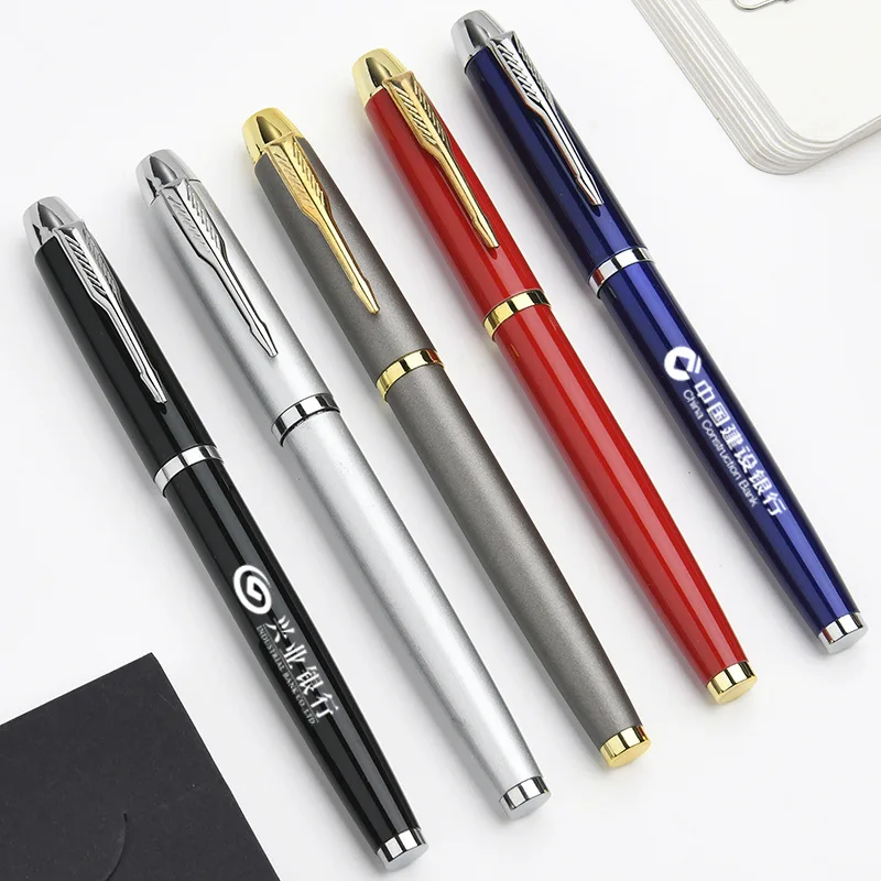 

Custom High-end Business Signature Metal Pen Corporate Custom Engraving Neutral Advertising Gel Pen Black Set Wholesal