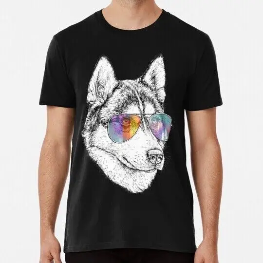 Husky With Aviators S to 5XL Made in the USA T-Shirt