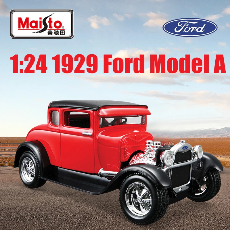 

Maisto 1:24 Ford Model A 1929 Alloy Car Diecasts & Toy Vehicles Car Model Miniature Scale Model Car Toys Ornaments For Children