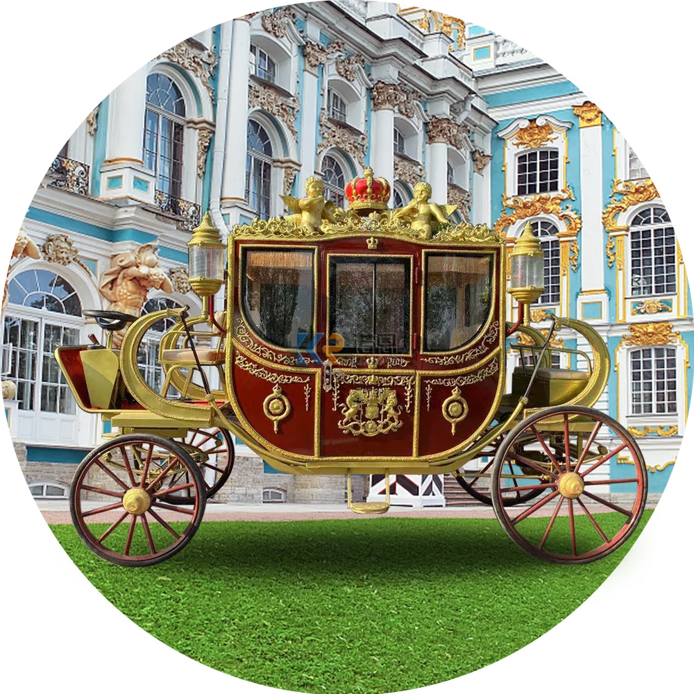 Premium European Wedding Tourism Electric Drive Customizable Royal Carriage Elegant Royal Style Royal Carriage For Event
