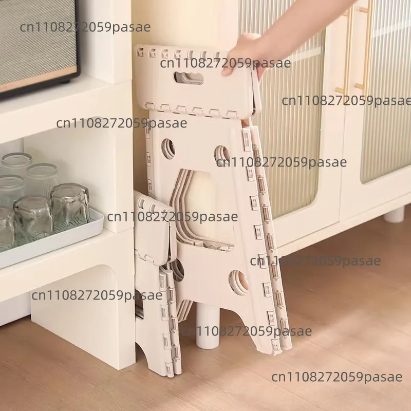 2pcs Folding Stool Home New Portable Thickened Small Bench Sturdy Durable Chair Plastic Stool High Stool