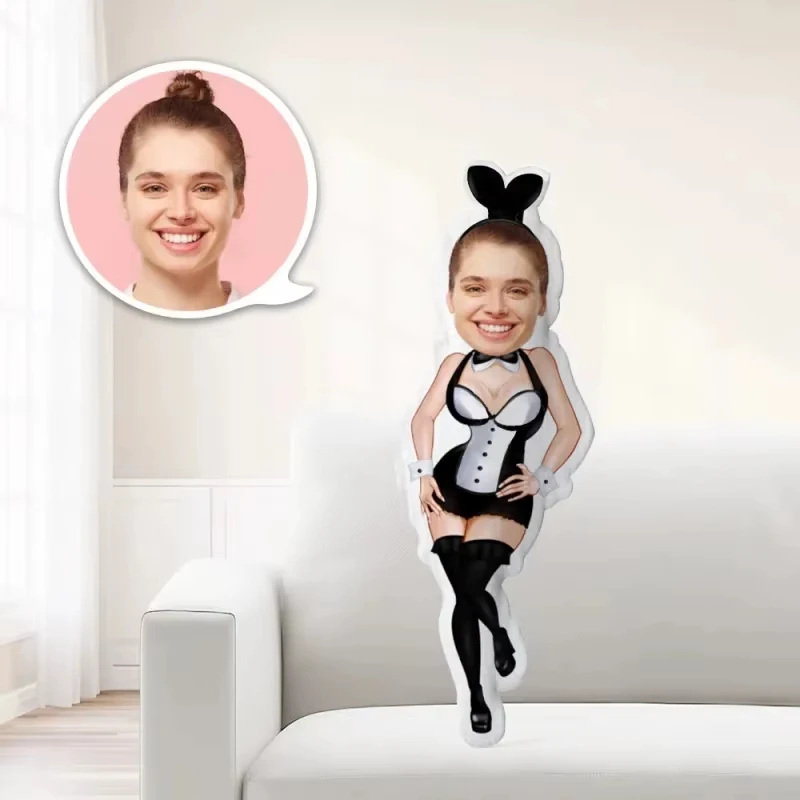 1pc Custom Sexy Cheerleader Photo Face Pillow Personalized Human Doll Unique Romantic Throw Cushion Gift