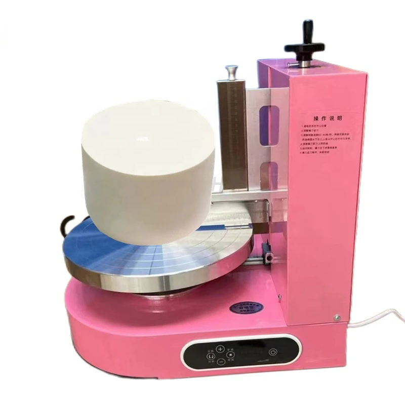 family cream coating machine birthday cake making cream spreading smoothing decorating machine