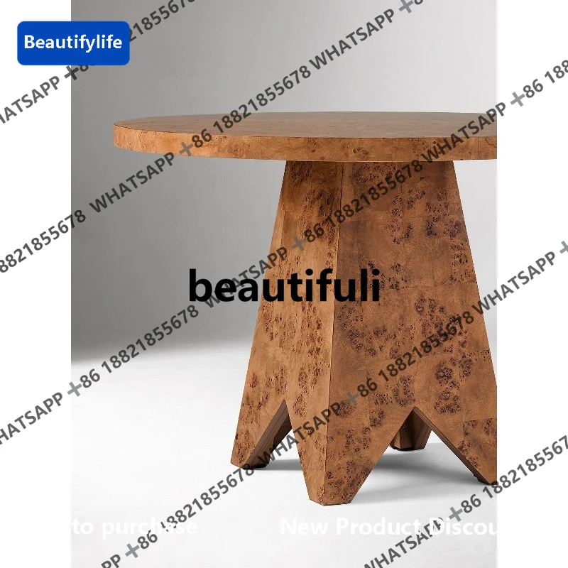 

D183 Tree Tumor Dining Table Round French Vintage Living Room Log Table Dining Room Home Art