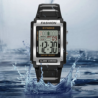 SYNOKE Fashion Flow Digital Sports Waterproof Square Students Electronic Watch