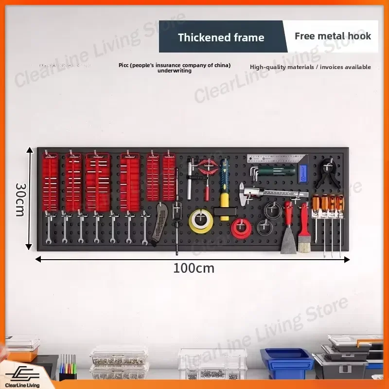 for Tool Wall Pegboard Multi Functional Storage Shelf Wall Mounted Perforated Plate Hardware Organizer Stainless Steel