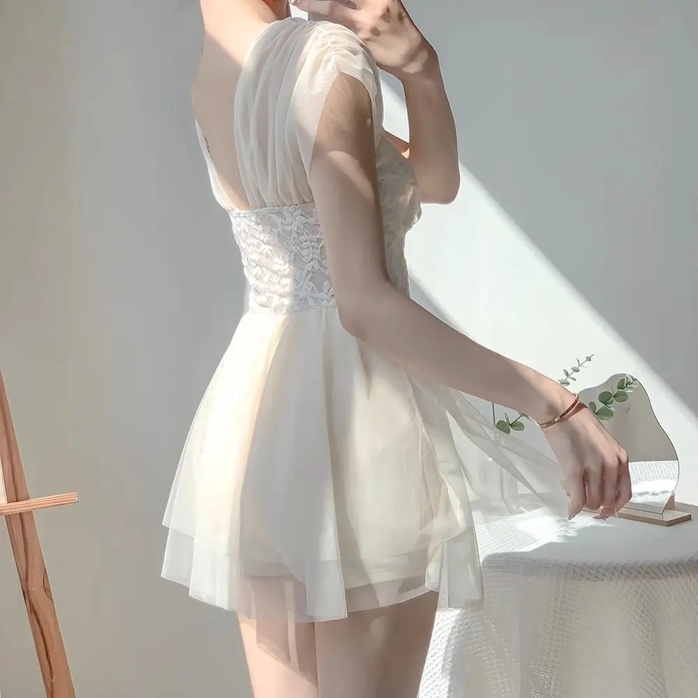 Women's Summer One-piece Swimsuits Slim Sexy and Pure Style New Fairy-style Hot Spring Swimsuit