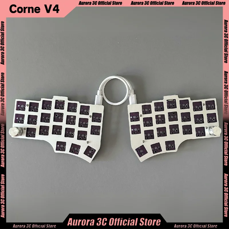 Corne V4 Split Keyboard Wired Split Mechanical Keyboard QMK Hot Swap Customized Ergonomic For Macos Linux Gift