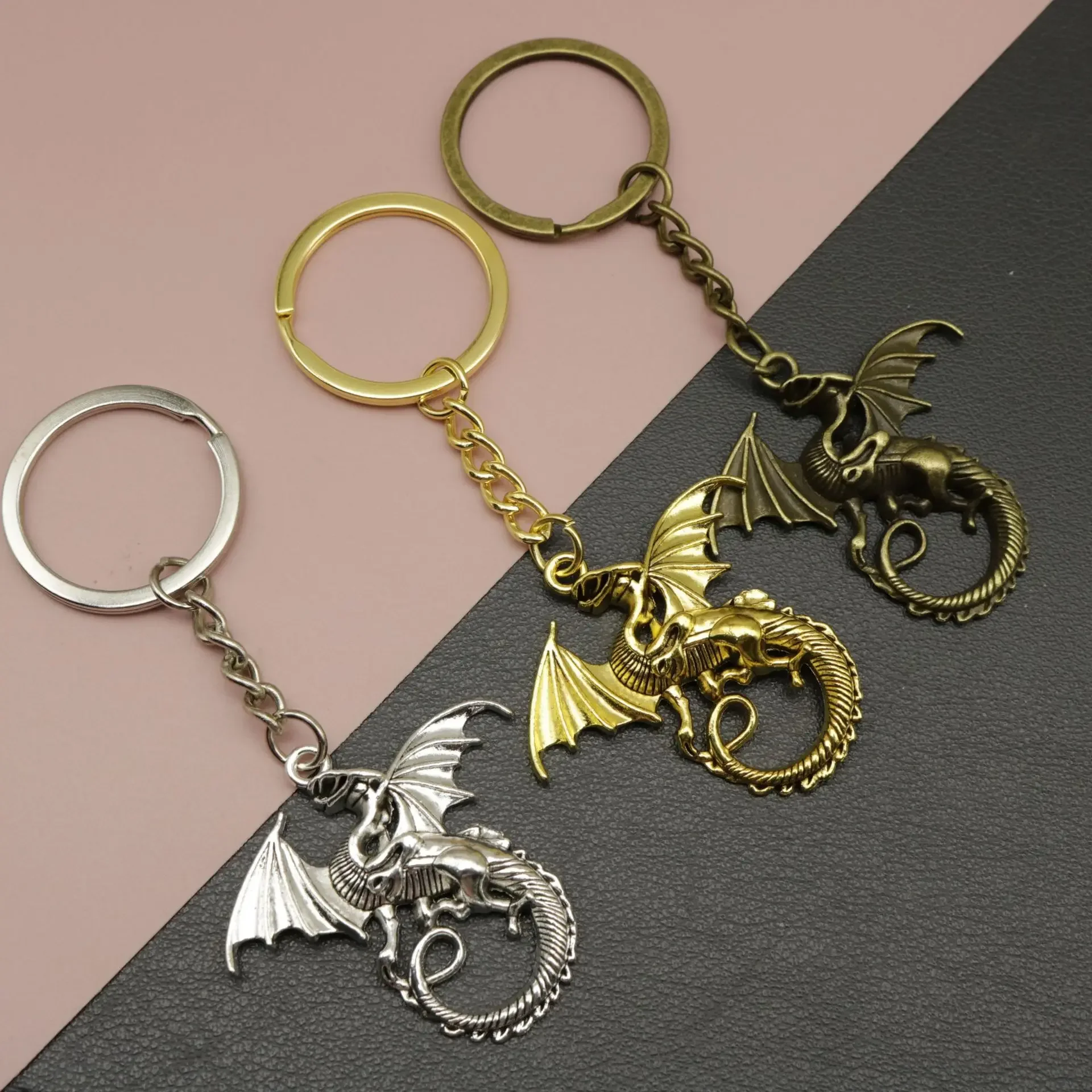 Shein Fast Selling Temu Dragon Keychain Pendant Amazon Foreign Trade Best Seller Fashion Jewelry Accessories Key Holder Organize